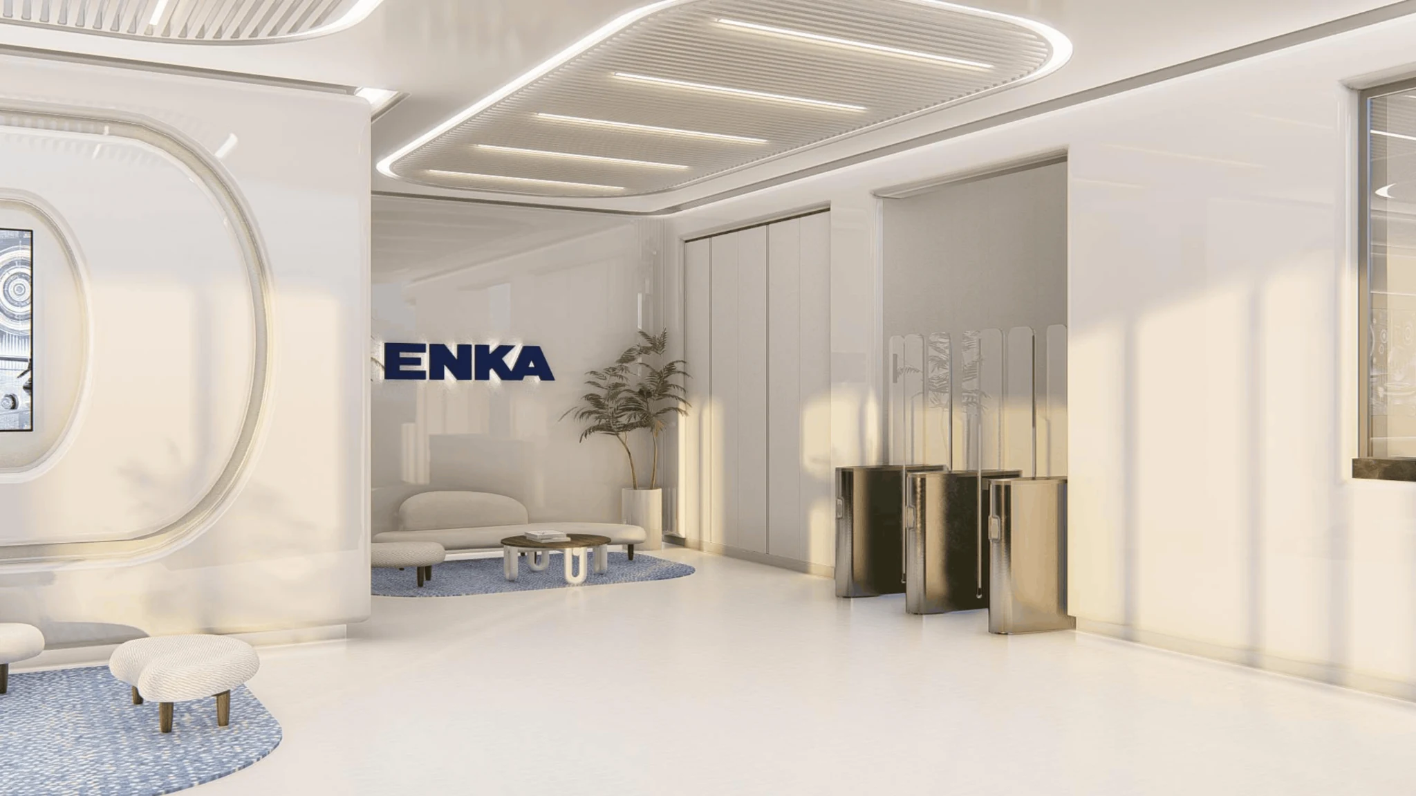 Ground-floor lobby / reception and entry controls