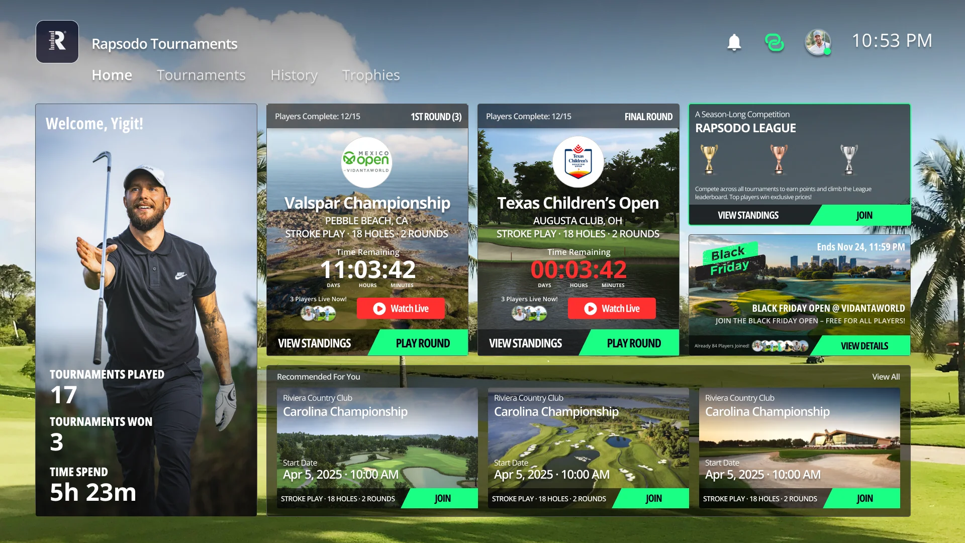 Home / Tournament dashboard