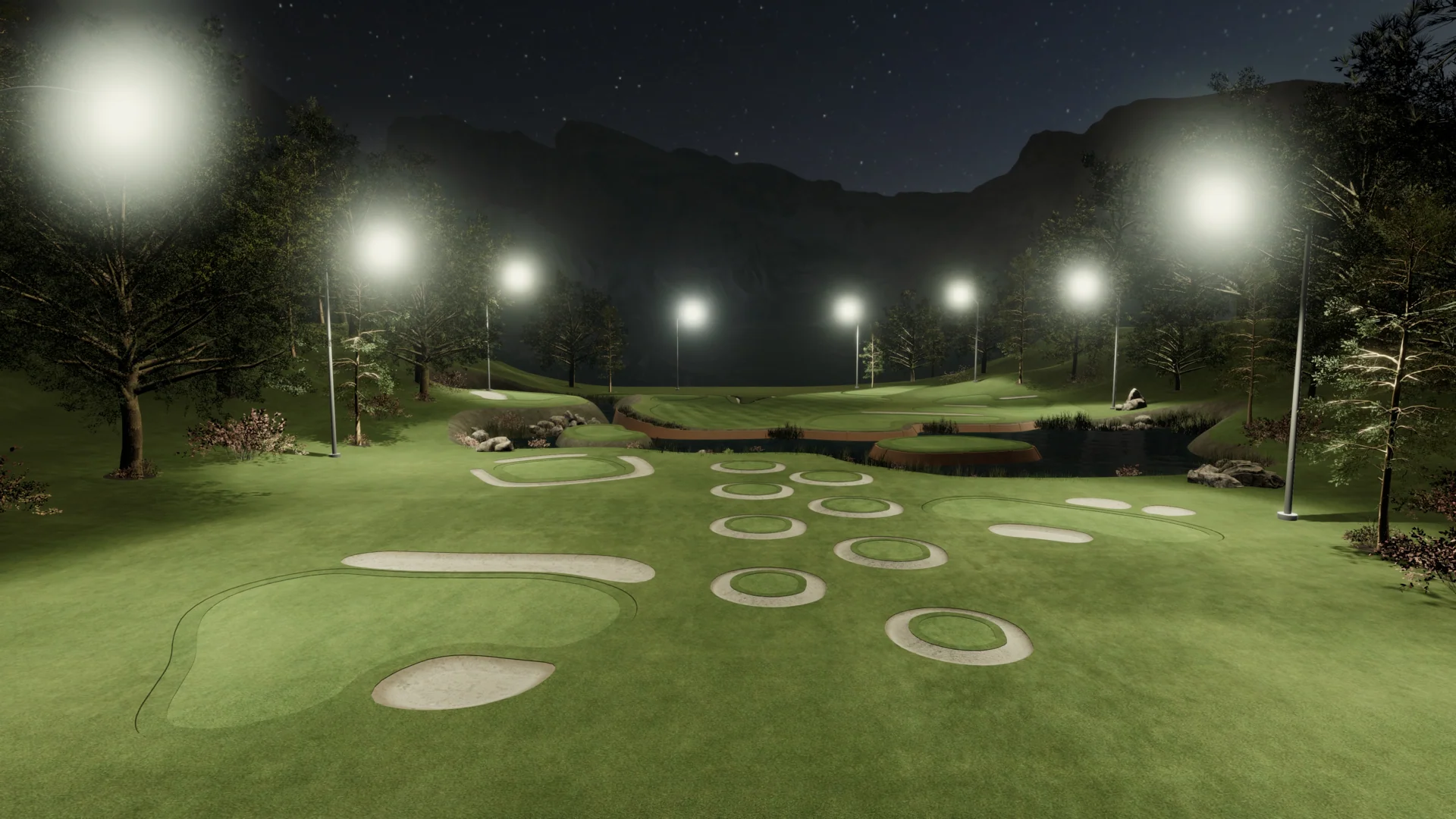 Night — illuminated targets