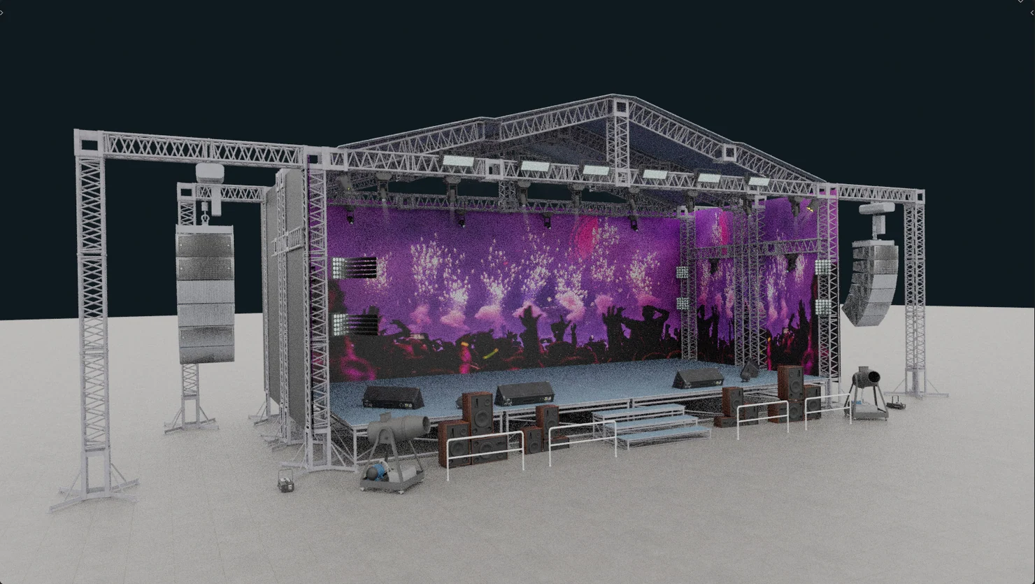 VR concert stage environment